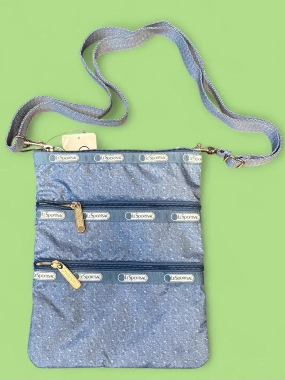Lesportsac Light Blue Speckled Crossbody Bag